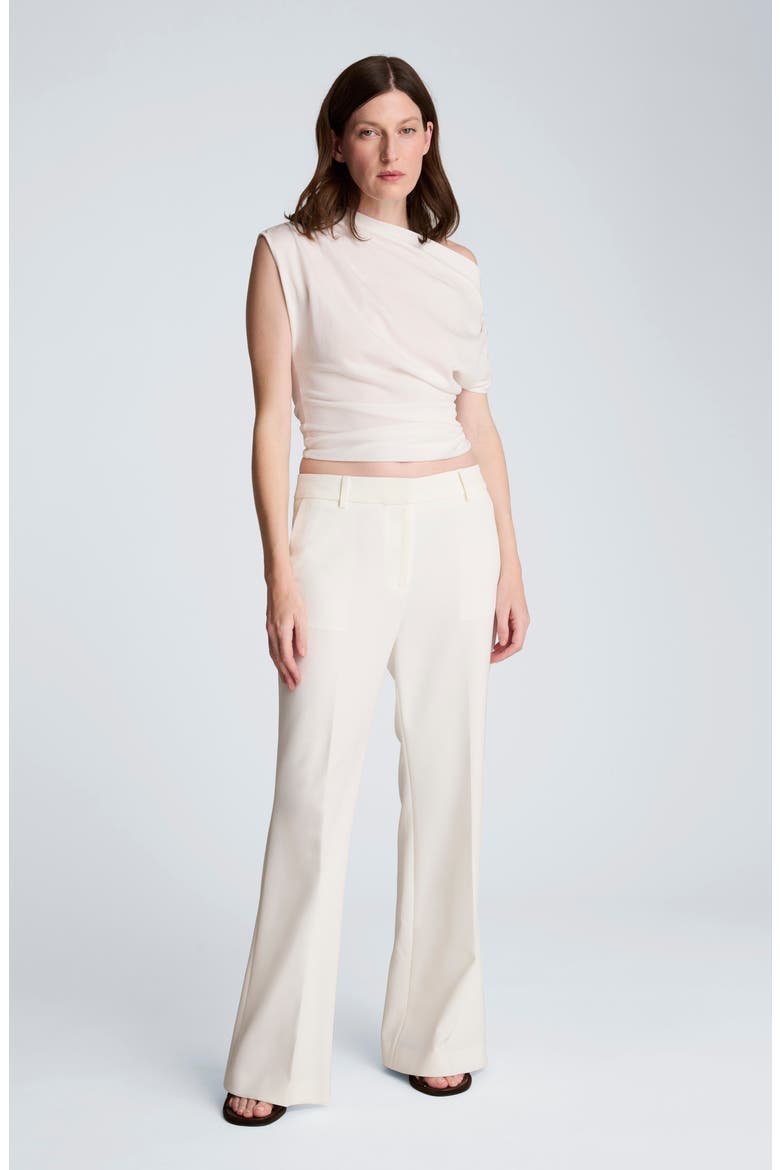 Flare Leg Pants, Alternate, color, FEATHER WHITE