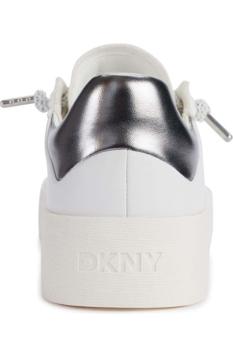 DKNY Ginali Metallic Cap Toe Sneaker, Alternate, color, White