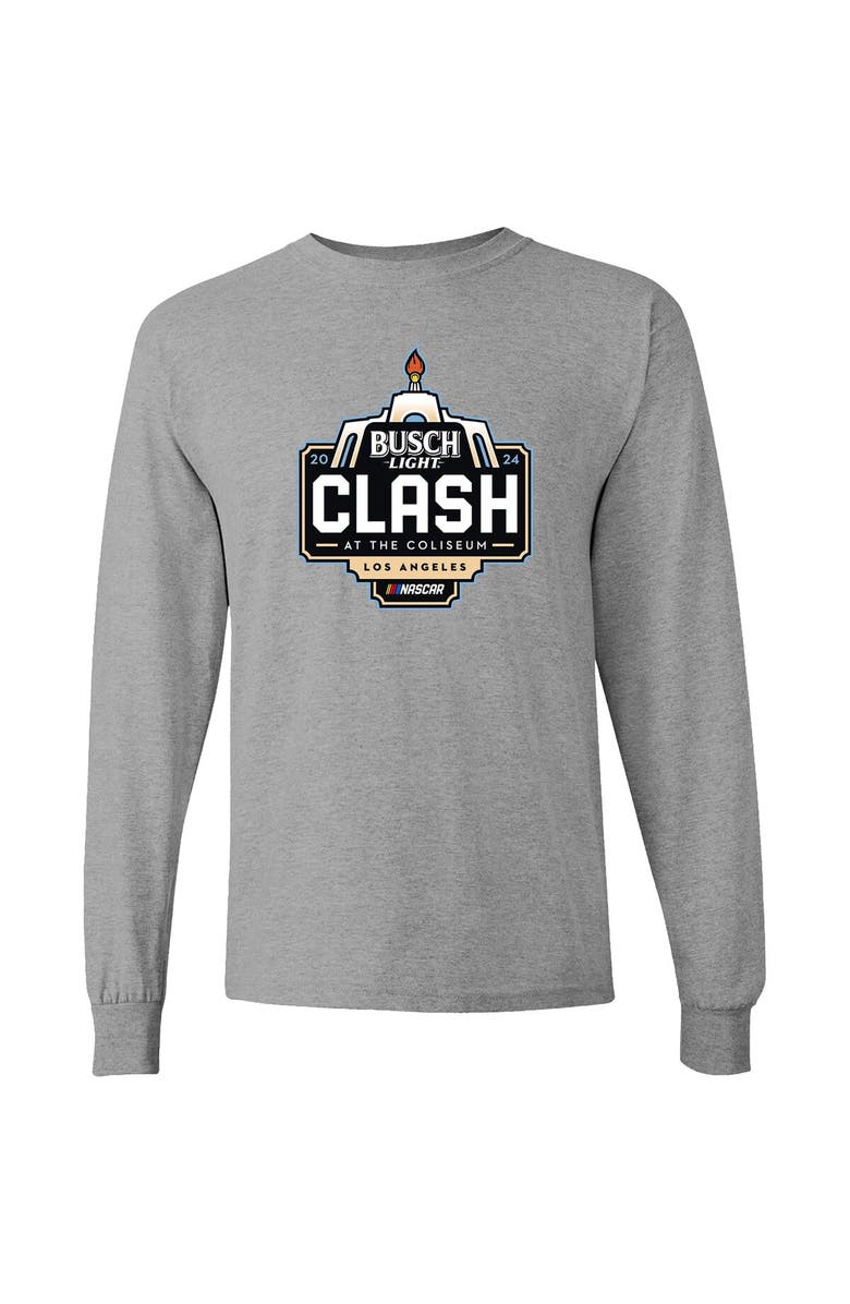 CHECKERED FLAG Men's Checkered Flag Sports  Gray 2024 Clash at the Coliseum Long Sleeve T-Shirt, Alternate, color, 