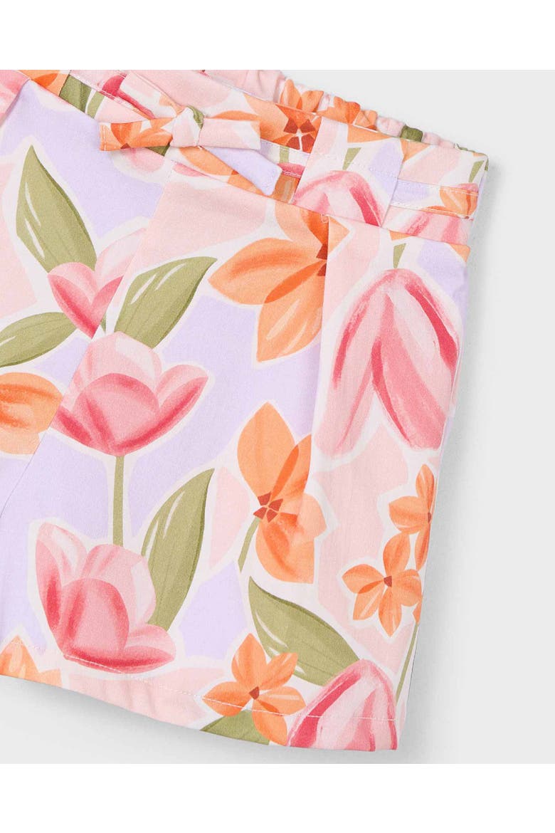 Floral Shorts With Belt, Alternate, color, Lavender