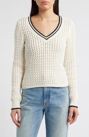 rag & bone Daria Textured Cotton Blend Sweater