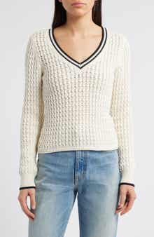 rag & bone Daria Textured Cotton Blend Sweater