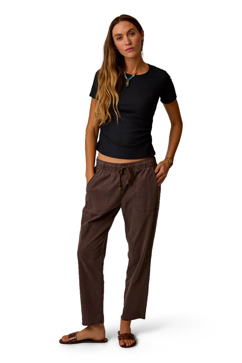 Zoe Twill Pant, Alternate, color, Espresso