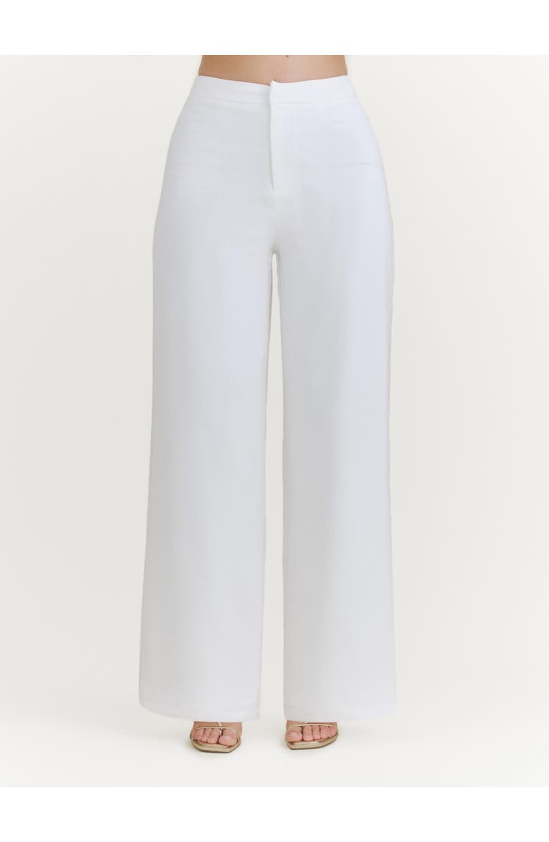 Six Stories Blake Tailored Wide Leg Pants, Main, color, White