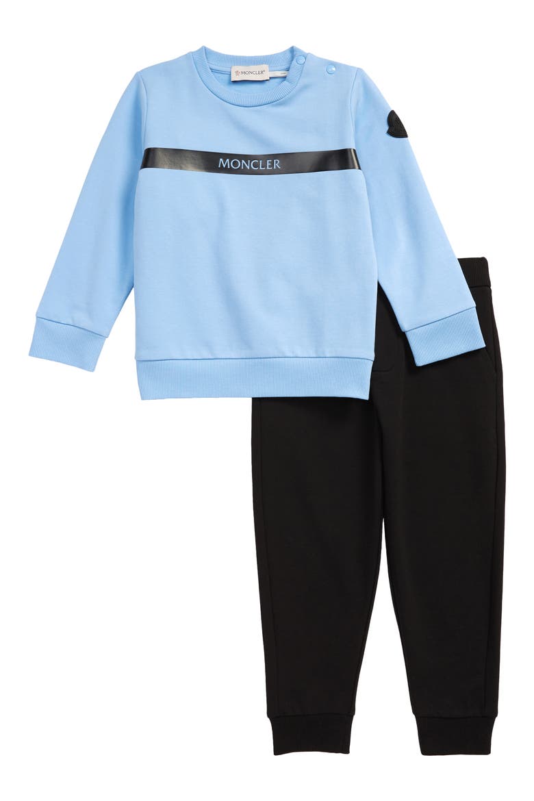 Kids' Logo Sweatshirt & Joggers Set, Main, color, PASTEL BLUE