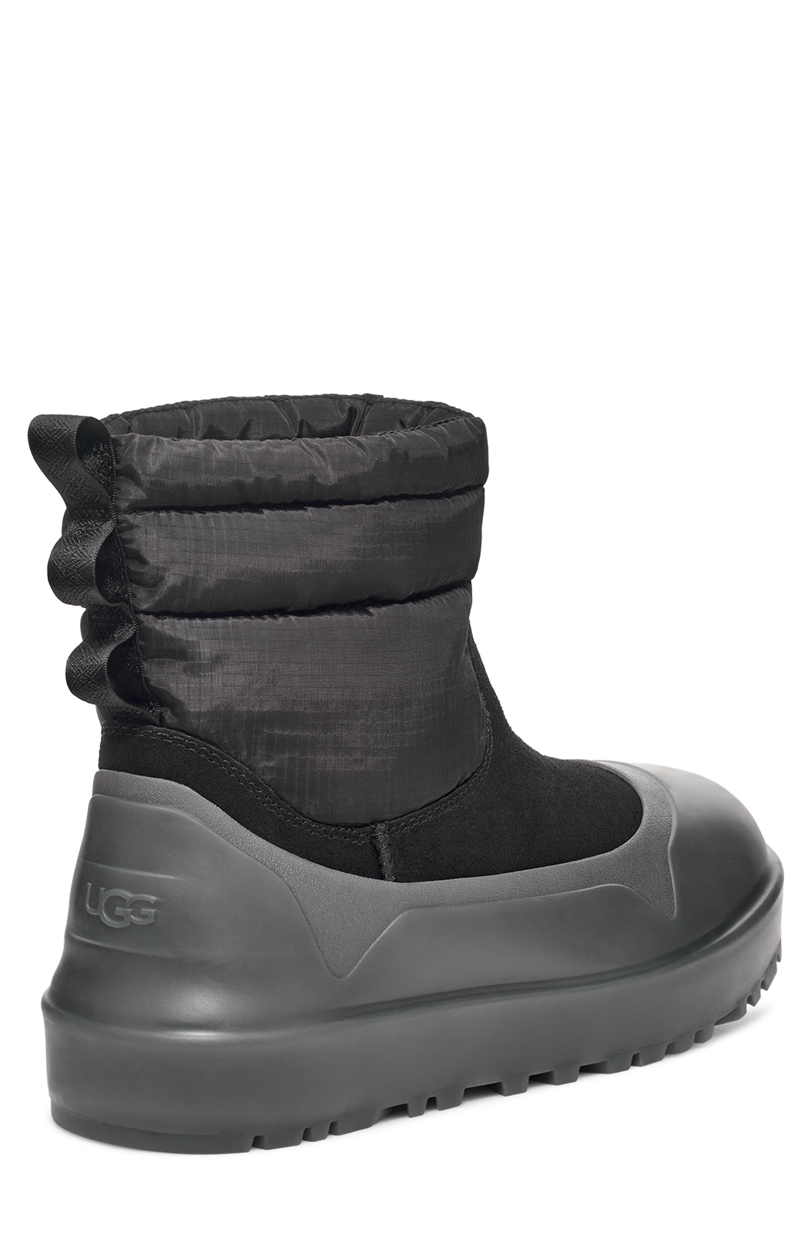 UGG<sup>®</sup> Classic Minimod Waterproof Wool Boot, Alternate, color, Black