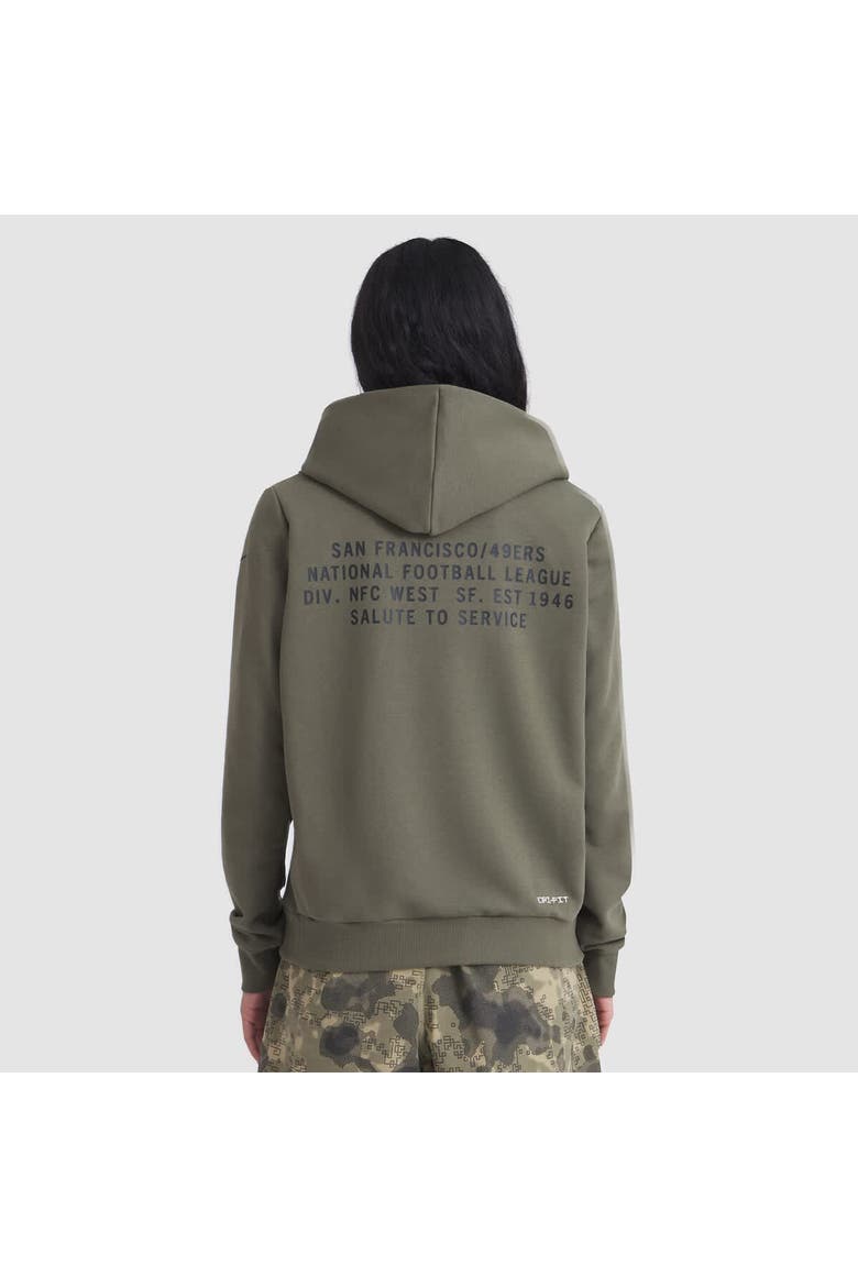 Women's Nike Olive San Francisco 49ers 2025 Salute to Service Sideline Standard Issue Dri-FIT Hoodie, Alternate, color, Olive
