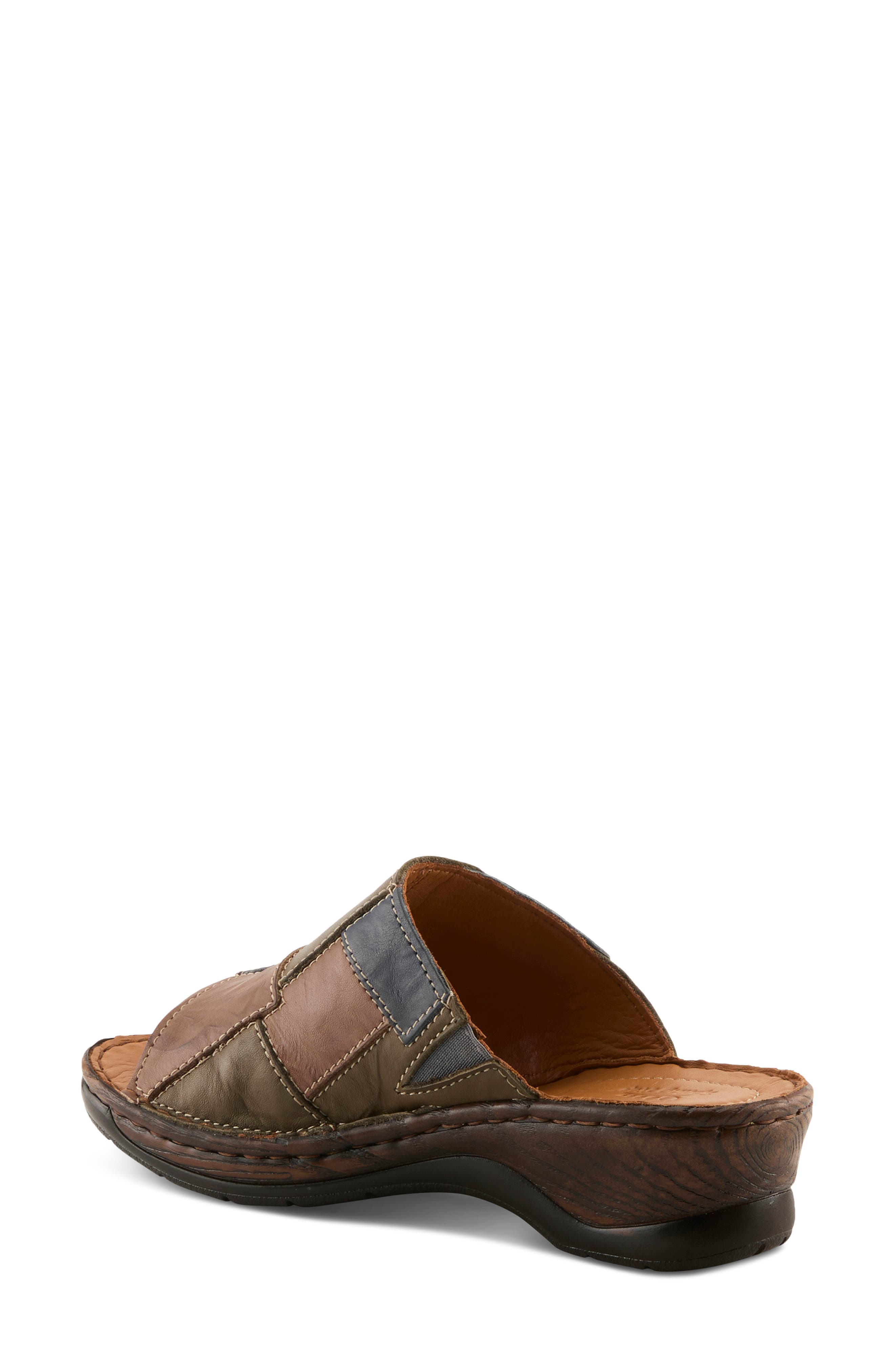 Spring Step Nivara Slide Sandal, Alternate, color, Olive Multi