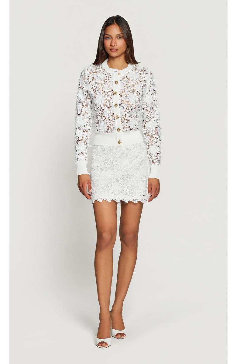 Generation Love Allison 3D Butterfly Lace Skirt, Alternate, color, White