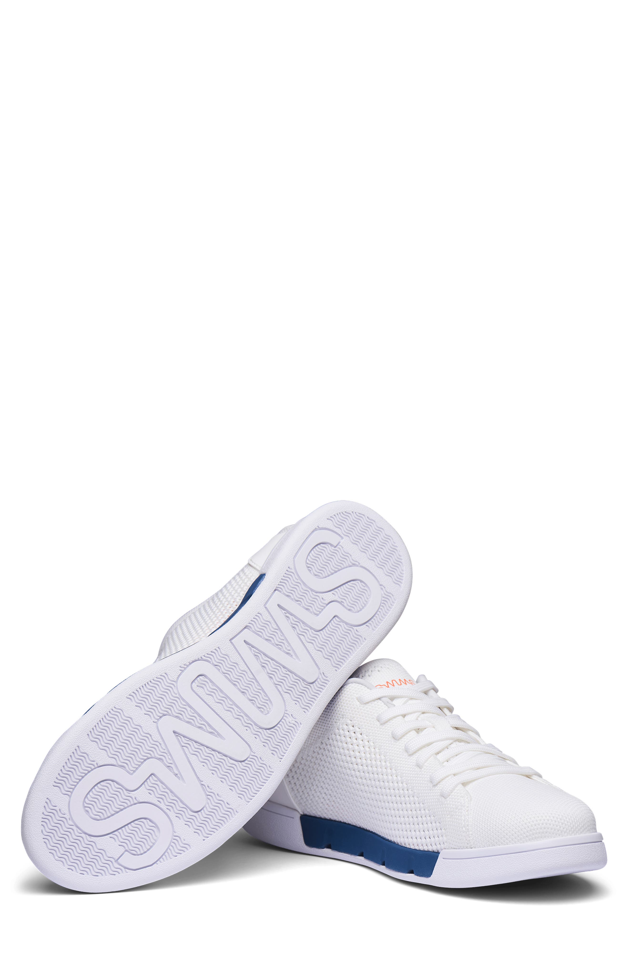 Breeze Tennis Knit Sneaker, Alternate, color, WHITE/ ENSIGN BLUE