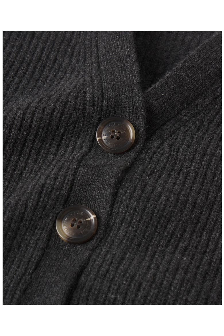 Emily Rib Cashmere Cardigan, Alternate, color, BLACK