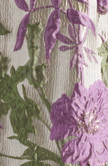 Vince Camuto Metallic Floral Jacquard A-Line Dress | Nordstrom Vince Camuto Metallic Floral Jacquard A-Line Dress | Nordstrom