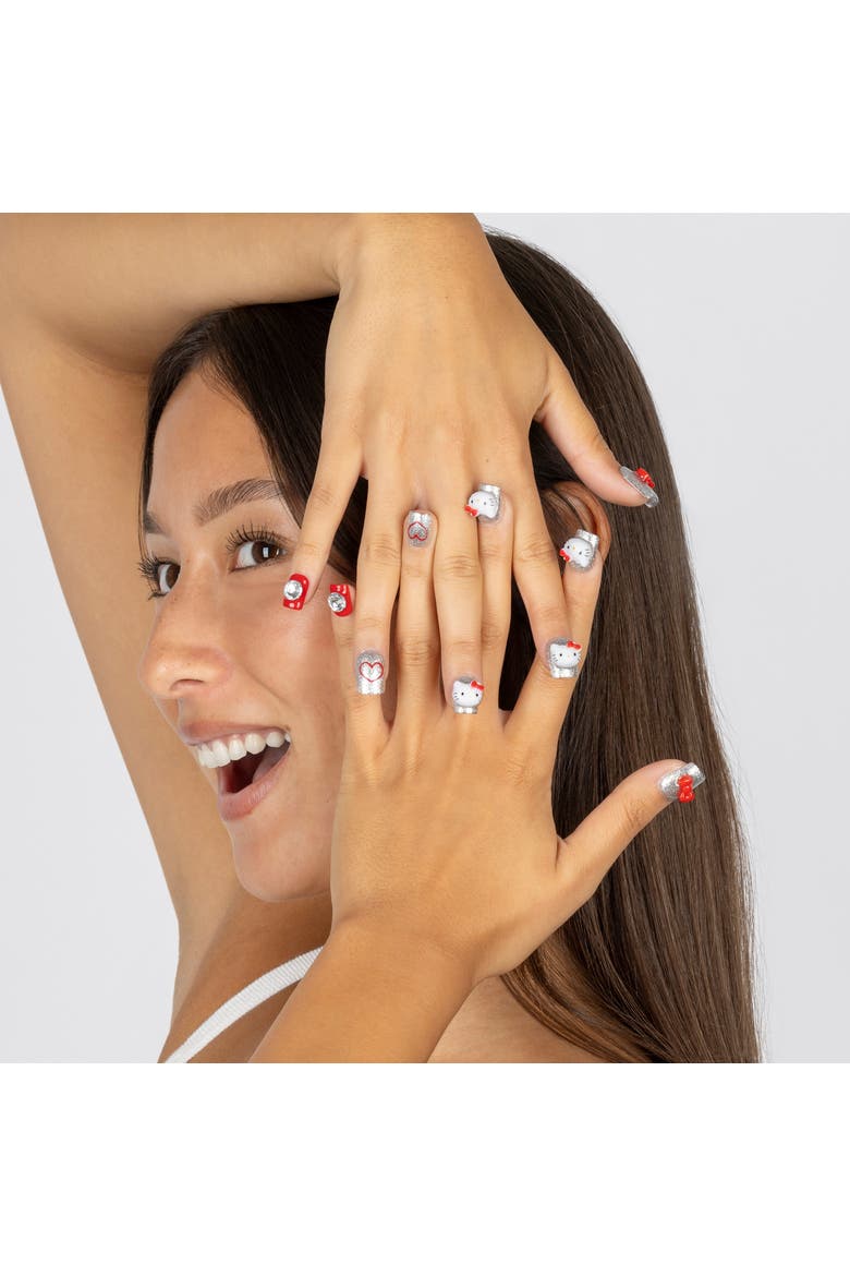Hello Kitty 3D - Short Round Press-On Nails, Alternate, color, Multicolor