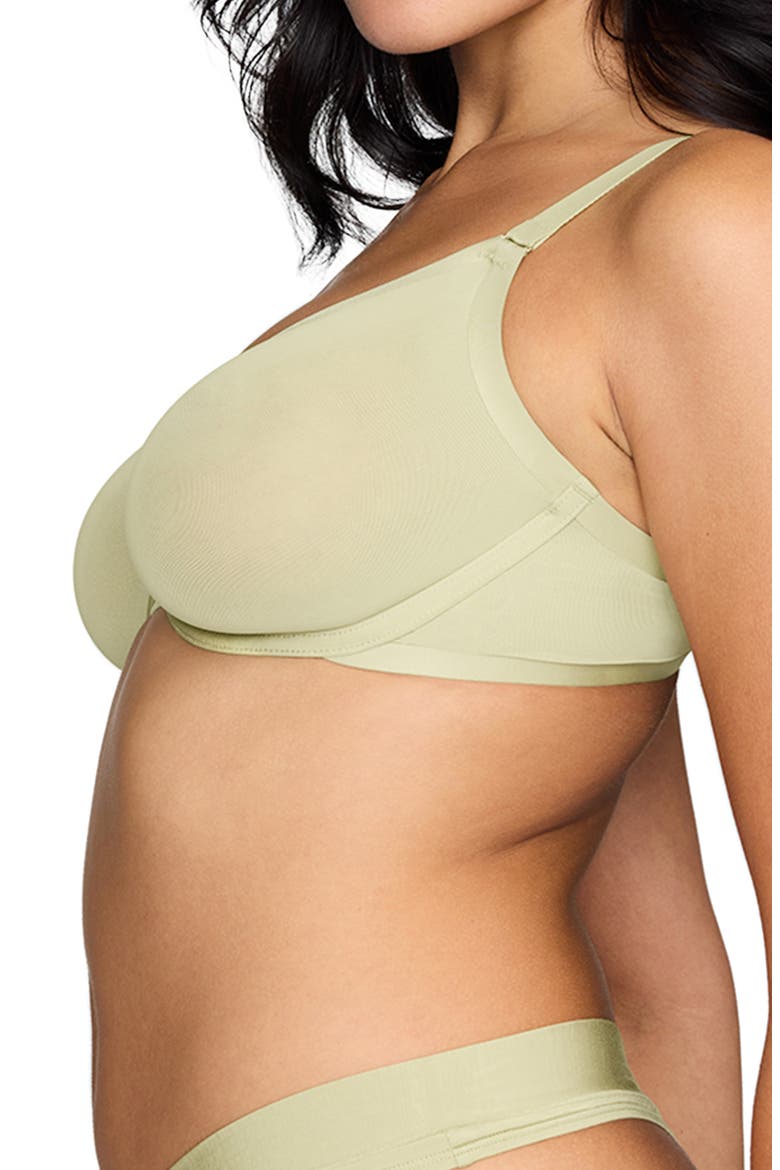 The Plunge Underwire Sheer Mesh Bra, Alternate, color, MEADOW