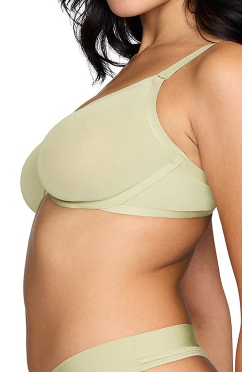 Cuup The Plunge Underwire Sheer Mesh Bra In Meadow