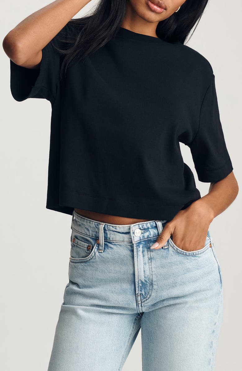 Mavi Jeans Riley Crewneck T-Shirt, Main, color, Black
