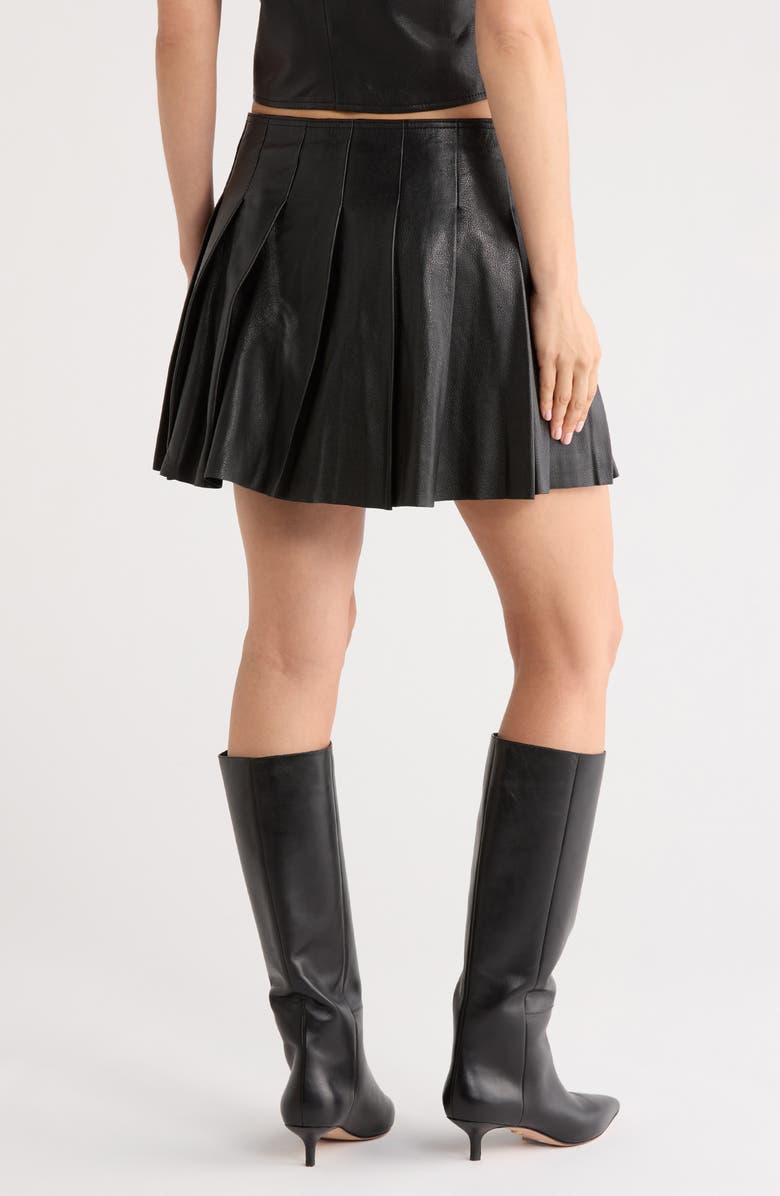 DL1961 Pleated Leather Skirt, Alternate, color, 