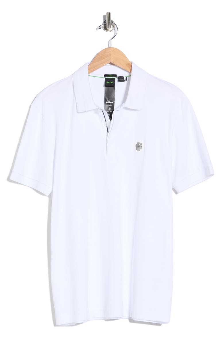 BOSS Paddy Knit Polo, Main, color, White