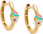 BY ADINA EDEN Kids Cupcake Huggie Earring 14K