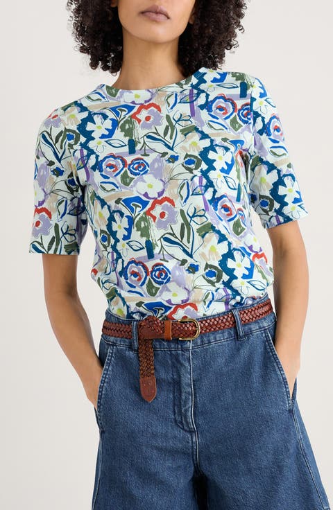 Poisson Print Organic Coton T-Shirt