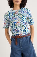 Seasalt Cornwall Poisson Print Organic Coton T-Shirt
