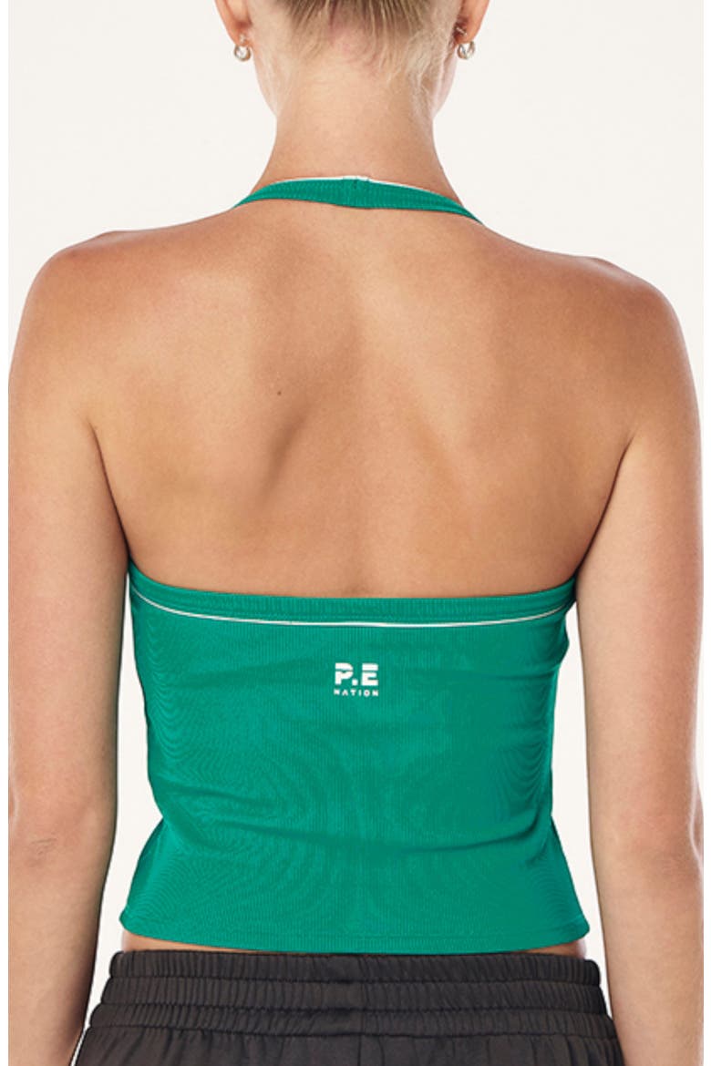 Layback Halter Tank, Alternate, color, COLLEGE GREEN