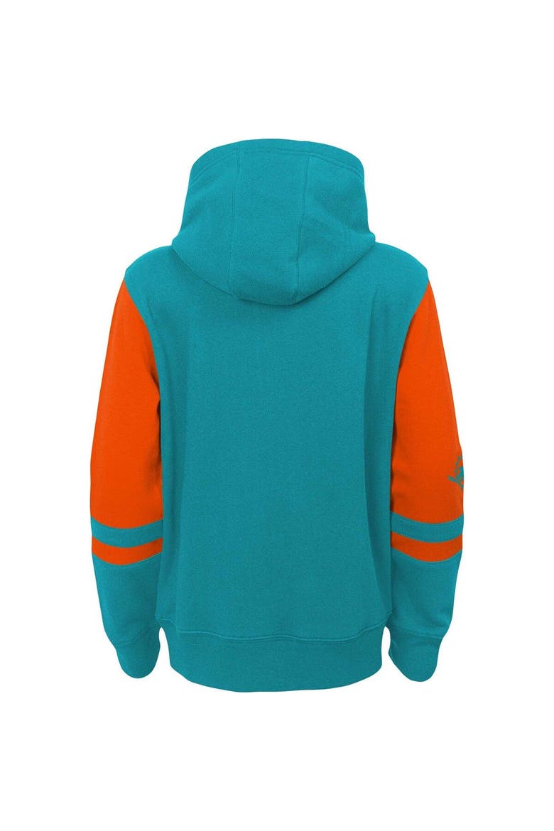 Preschool Aqua Miami Dolphins Stadium Color Block Full-Zip Hoodie, Alternate, color, Aqua