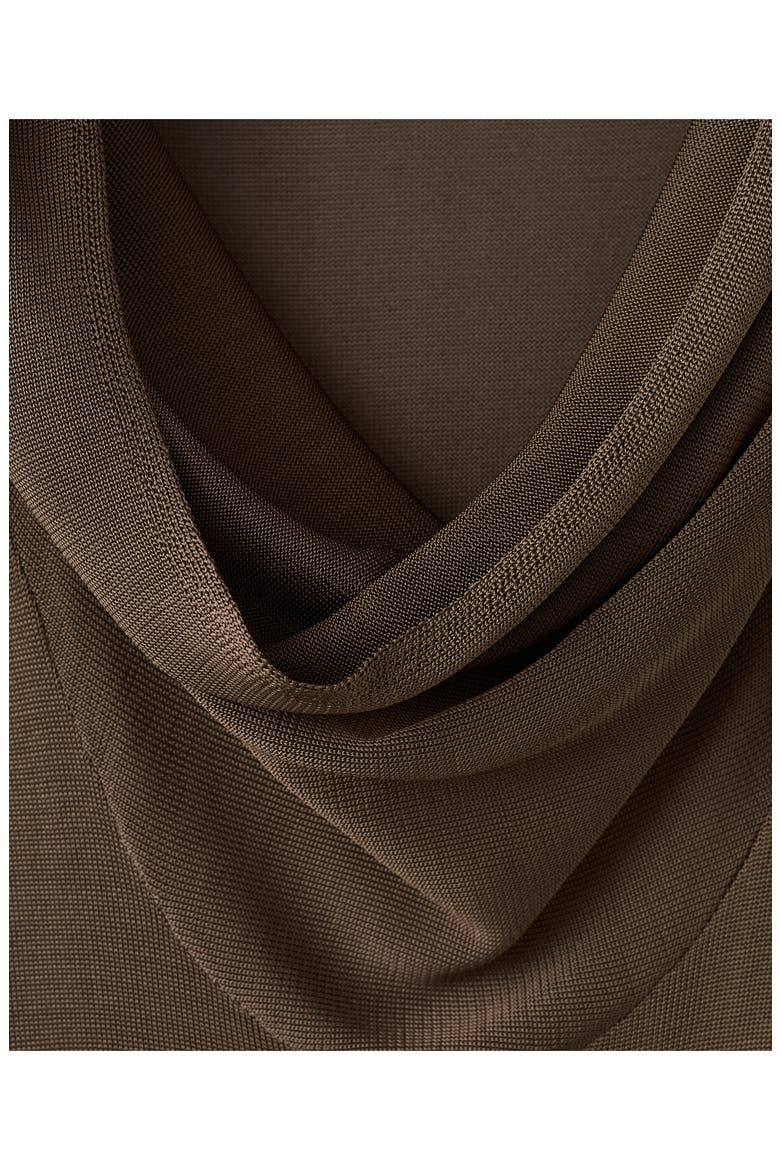 Draped Back Knit Maxi Dress, Alternate, color, CHOCOLATE
