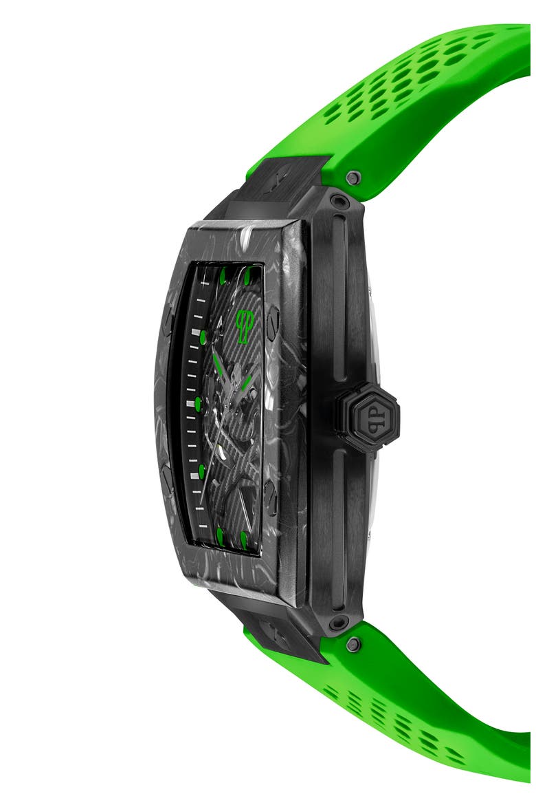 The $keleton $port Master Silicone Strap Watch, 44mm, Alternate, color, IP BLACK/ GREEN