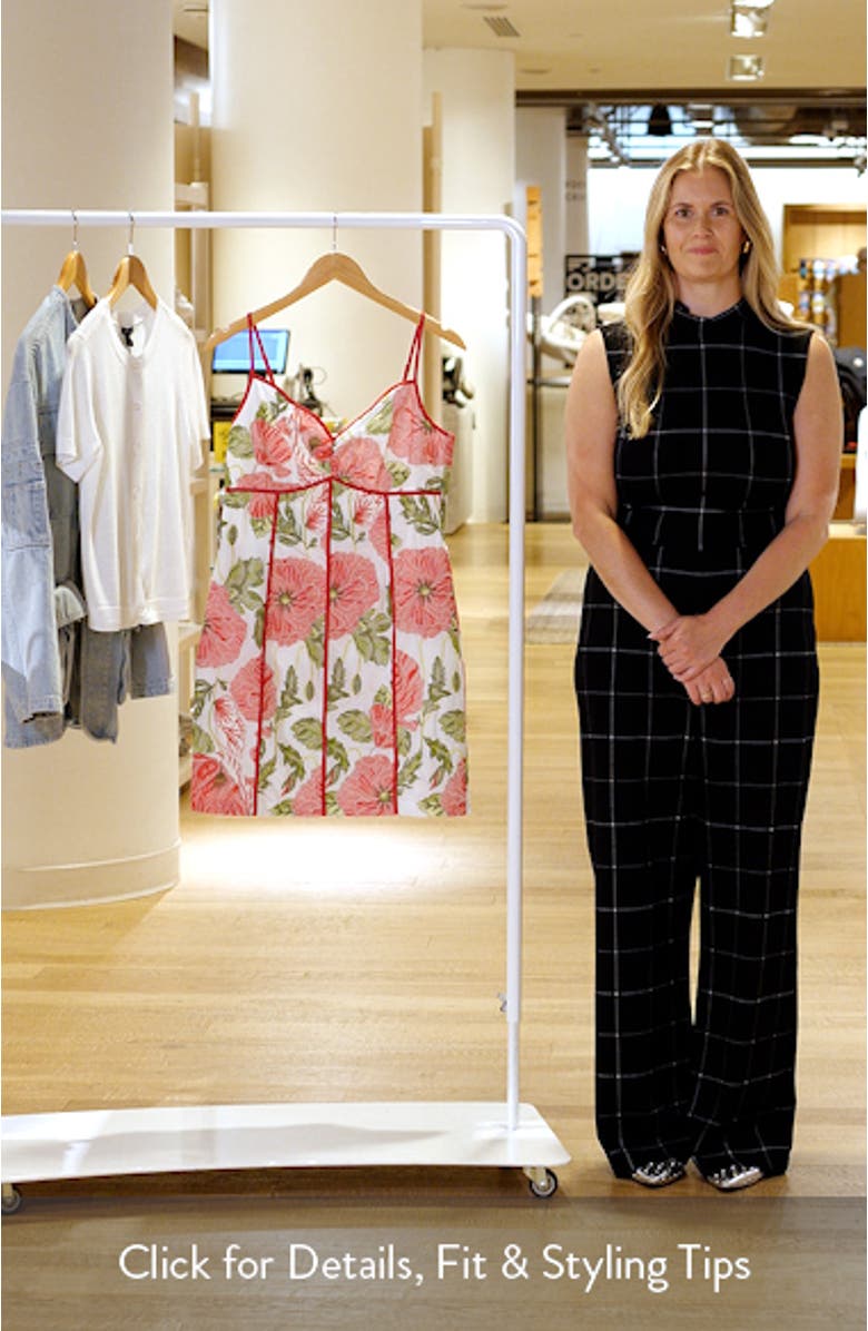 Fei Embroidered Contrast Scalloped Minidress, sales video thumbnail