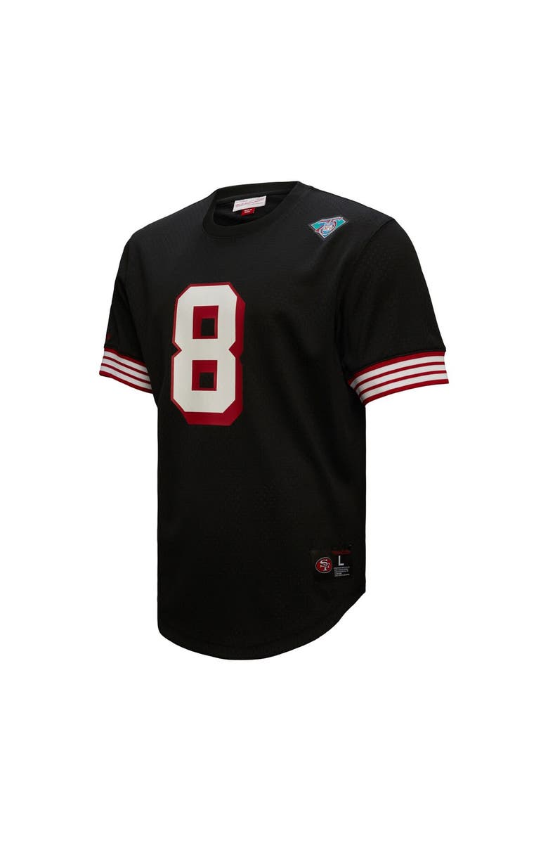 Mitchell & Ness Men's Mitchell & Ness Steve Young Black San Francisco 49ers Retired Player Name & Number Mesh Top, Alternate, color, Black