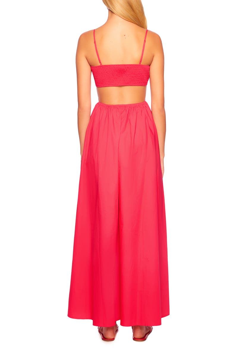 Cutout Cotton Poplin Maxi Sundress, Alternate, color, FRAMBROISE