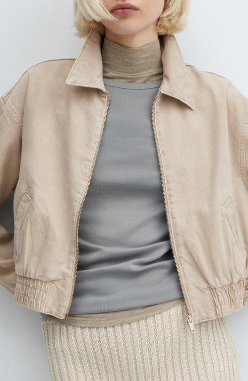 Mango Denim Bomber Jacket