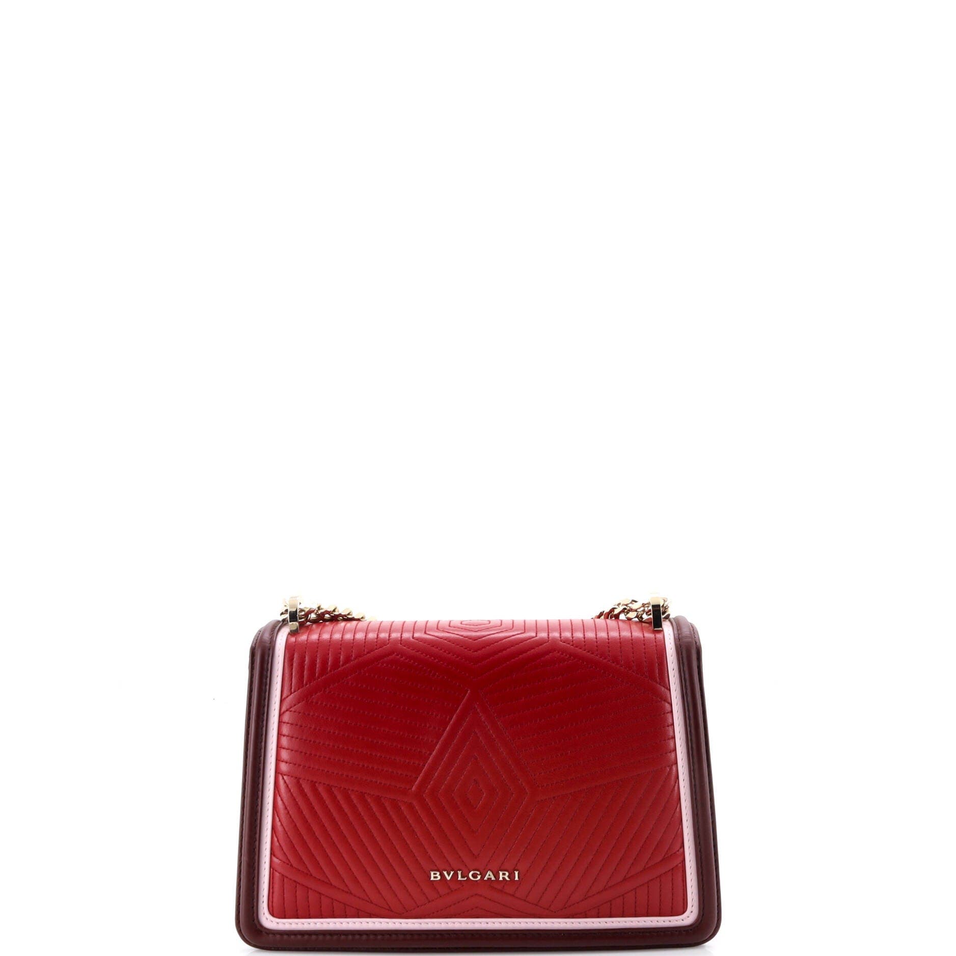 Serpenti Forever Shoulder Bag Quilted Leather Small, Alternate, color, Red