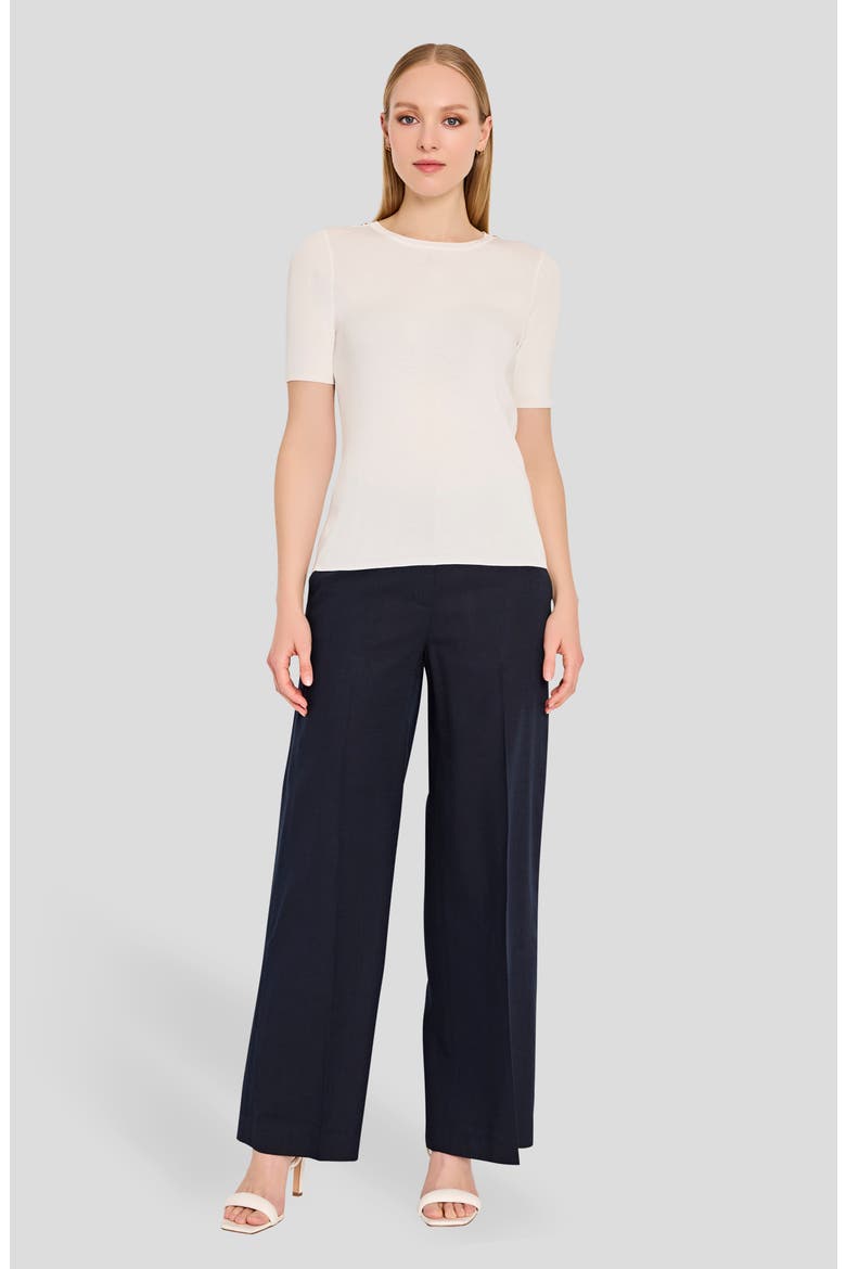 Button Shoulder Sweater, Alternate, color, IVORY