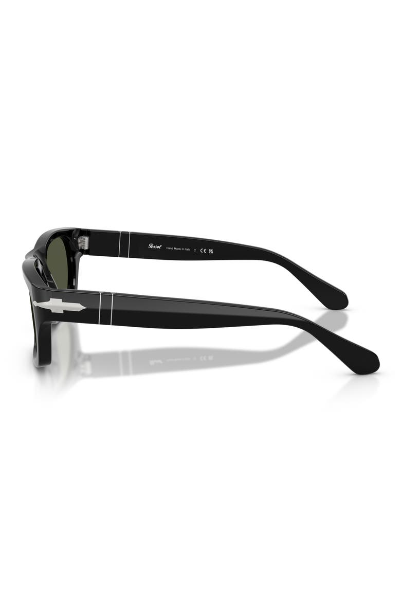 58mm Rectangular Sunglasses, Alternate, color, BLACK / GREEN