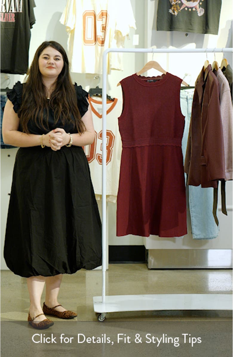 Sleeveless Fit & Flare Knit Dress, sales video thumbnail