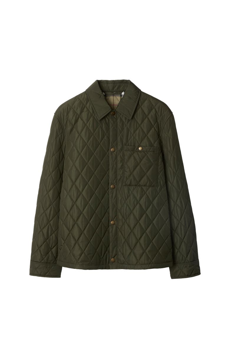 Burberry Quilted Nylon Overshirt, Alternate, color, Shale