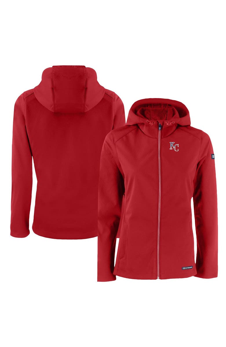 Cutter & Buck Women's Cutter & Buck Red Kansas City Royals Evoke Eco Softshell Recycled Full-Zip Jacket, Main, color, 