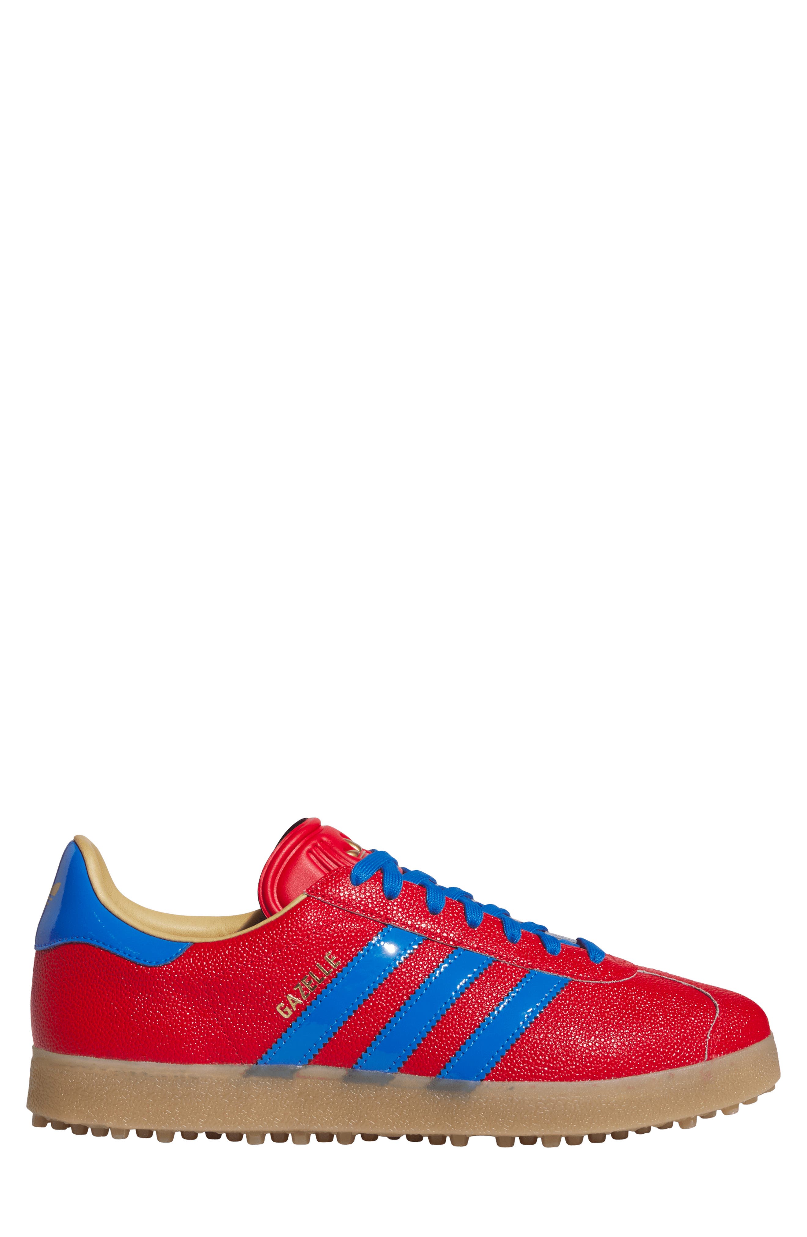 Gazelle Golf Sneaker, Alternate, color, SCARLET/ BLUE BIRD/ GUM