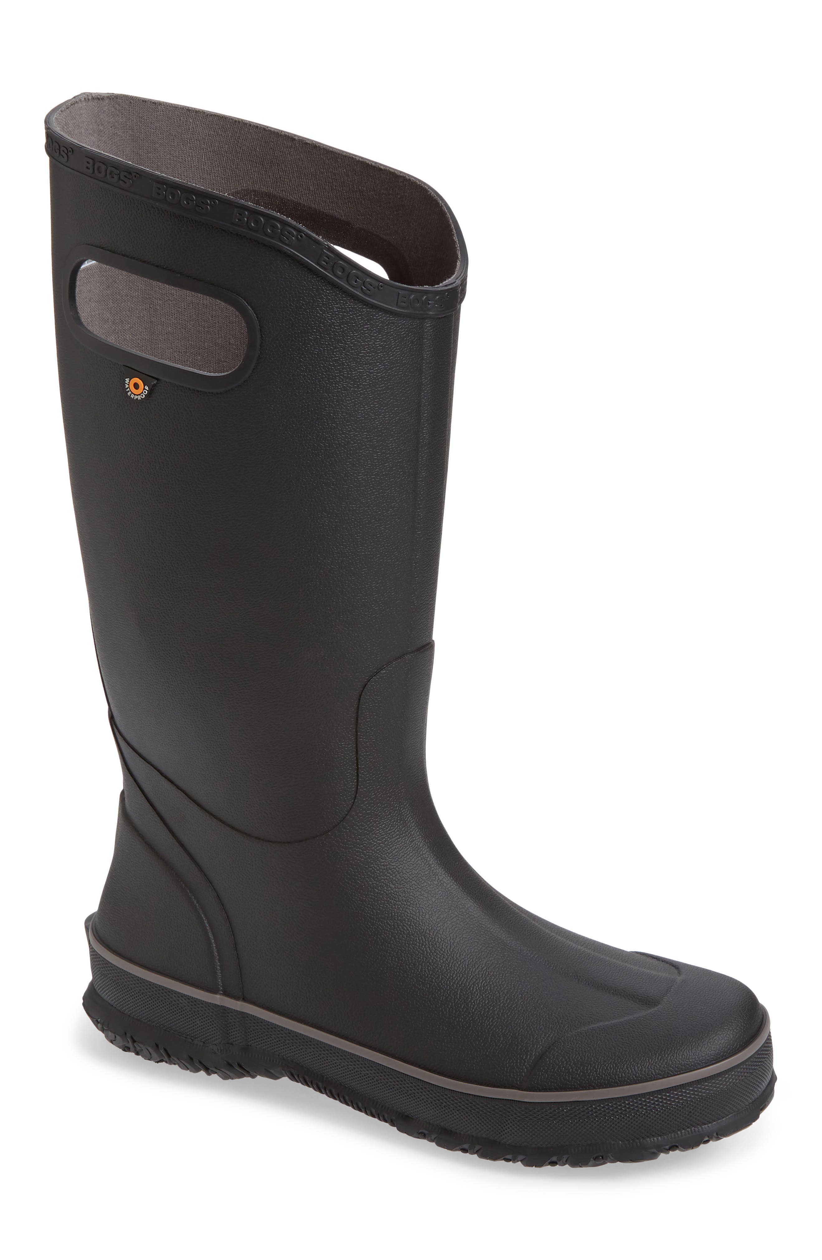 Bogs Waterproof Rain Boot, Main, color, Black
