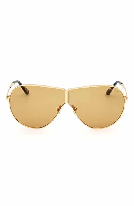 TOM FORD Keating 71mm Oversize Pilot Sunglasses
