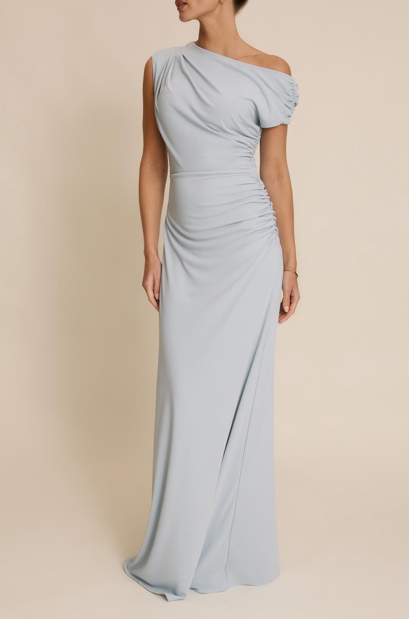 light gray bridesmaid dress Asymmetric Neck Stretch Sculpt Color:AMERICAN BEAUTY CAROLINA BLUE WINDSOR - Updated September Tie Trend Blue bridesmaid please refer to our
