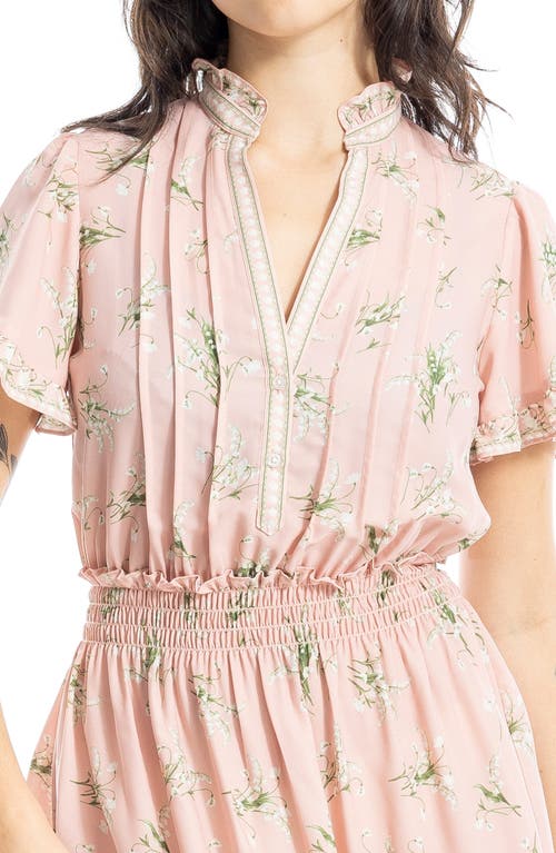 Max Studio Sleeveless Tiered Maxi Dress In Blsh Tssd Flrl Snwdrp