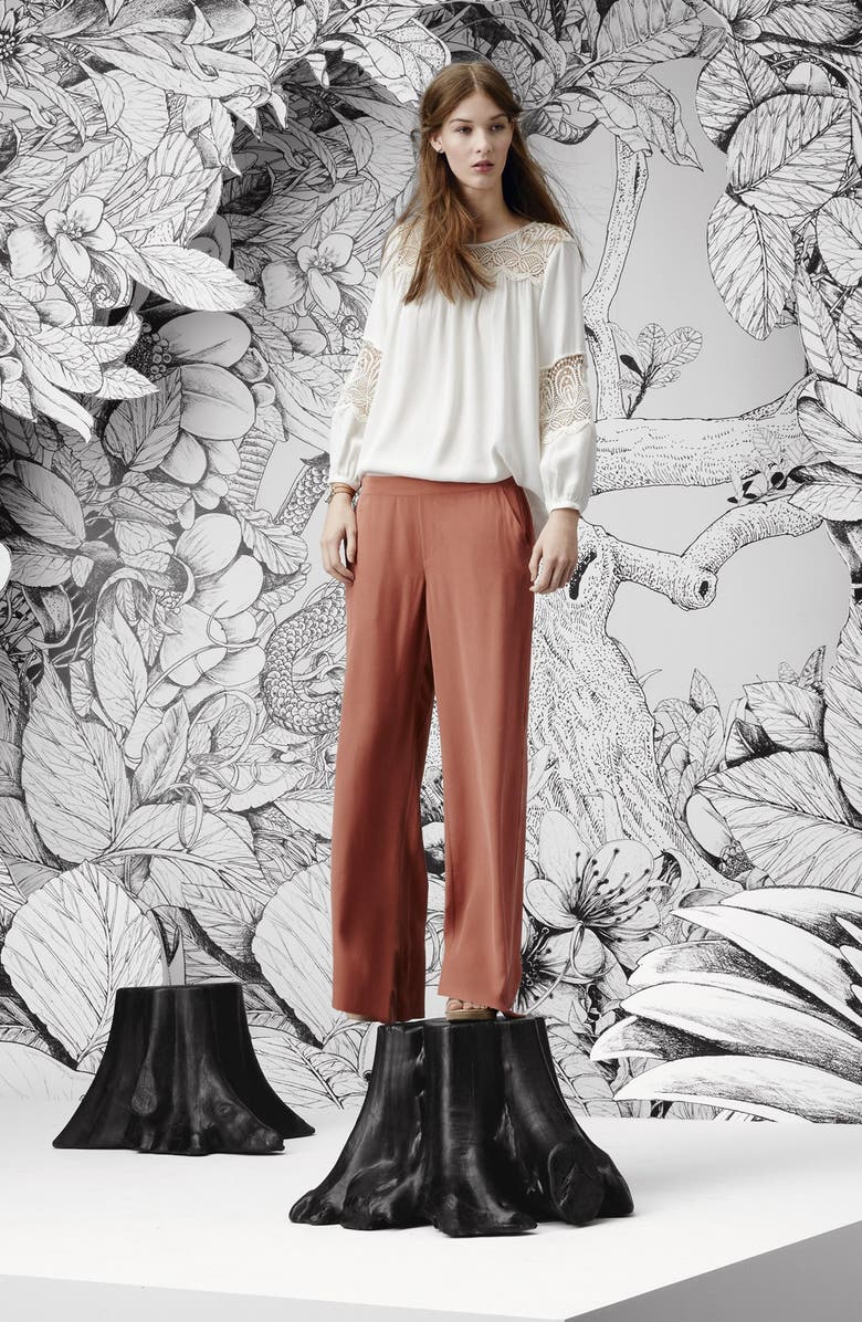 Joie 'Coastal' Lace Inset Blouse, Alternate, color, 