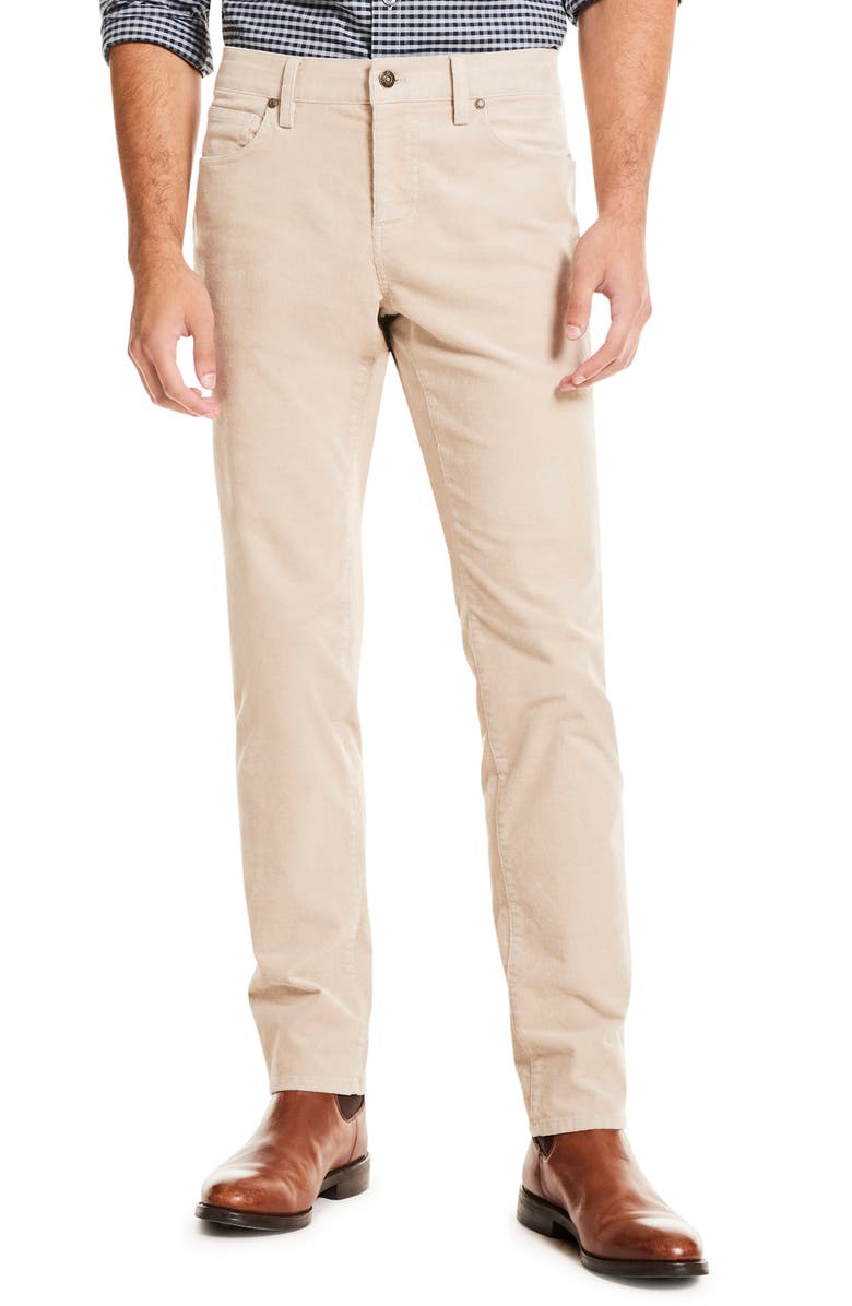 Brooks Brothers Stretch Cotton Corduroy Five Pocket Pants, Main, color,