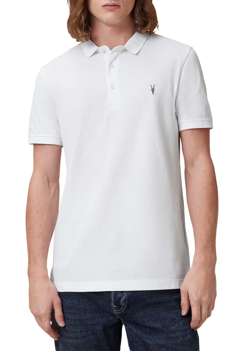 Reform Cotton Piqué Polo, Main, color, OPTIC WHITE