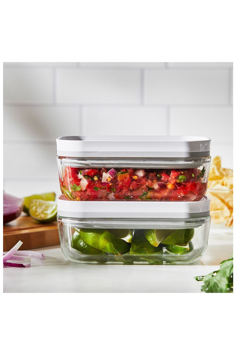 Fresh & Save 3-Piece Glass Vacuum Container Set, Alternate, color, CLEAR