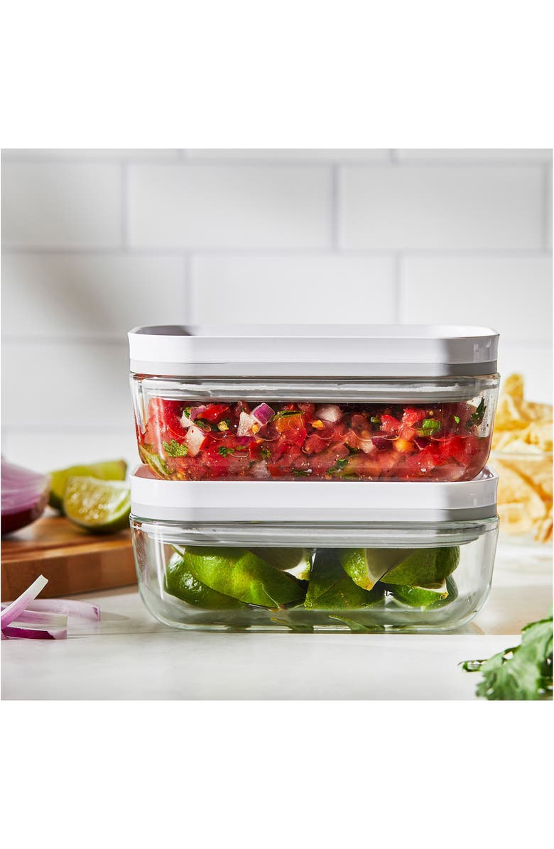ZWILLING Fresh & Save 3-Piece Glass Vacuum Container Set, Alternate, color, Clear