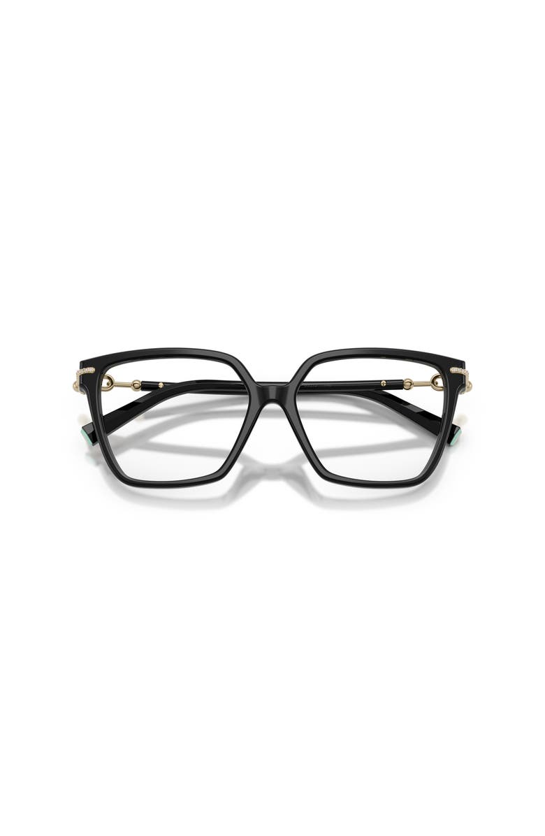 Tiffany & Co. 55mm Square optical glasses, Alternate, color, Black